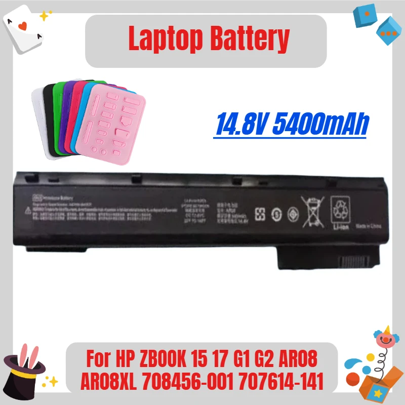 For HP ZBOOK 15 17 G1 G2 AR08 AR08XL 708456-001 707614-141 707615-141 HSTNN-IB4H HSTNN-IB4I High Quality Laptop Battery 5400mAh
For HP ZBOOK 15 17 G1 G2 AR08 AR08XL 708456-001 707614-141 707615-141 HSTNN-IB4H HSTNN-IB4I High Quality Laptop Battery 5400mAh
