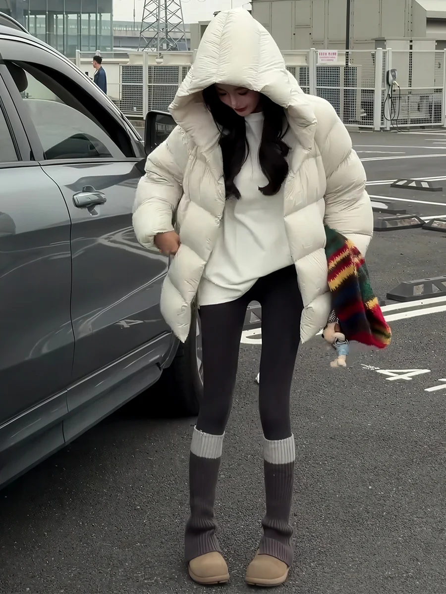 Новая женская корейская пуховая куртка с капюшоном, теплая, белая, из натурального пуха, с длинными рукавами, средней длины, однотонная, зимняя
Новая женская корейская пуховая куртка с капюшоном, теплая, белая, из натурального пуха, с длинными рукавами, средней длины, однотонная, зимняя