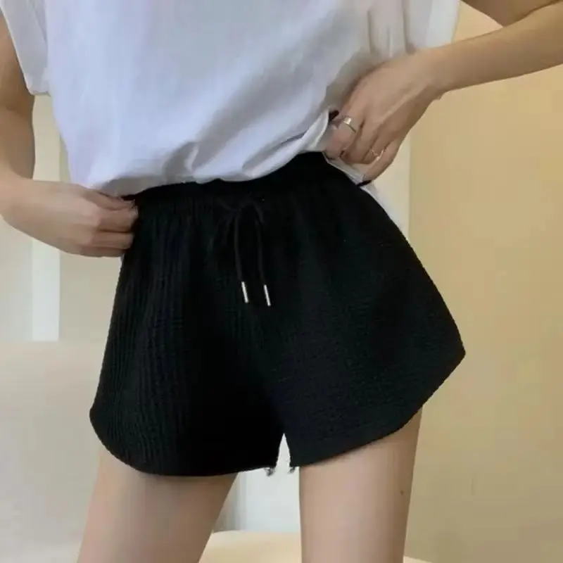 Women Shorts Summer High Elastic Lace Up Drawstring Wide Leg Sweat Short Fitness Running Shorts Loose Casual Large Sports Pants
Women Shorts Summer High Elastic Lace Up Drawstring Wide Leg Sweat Short Fitness Running Shorts Loose Casual Large Sports Pants