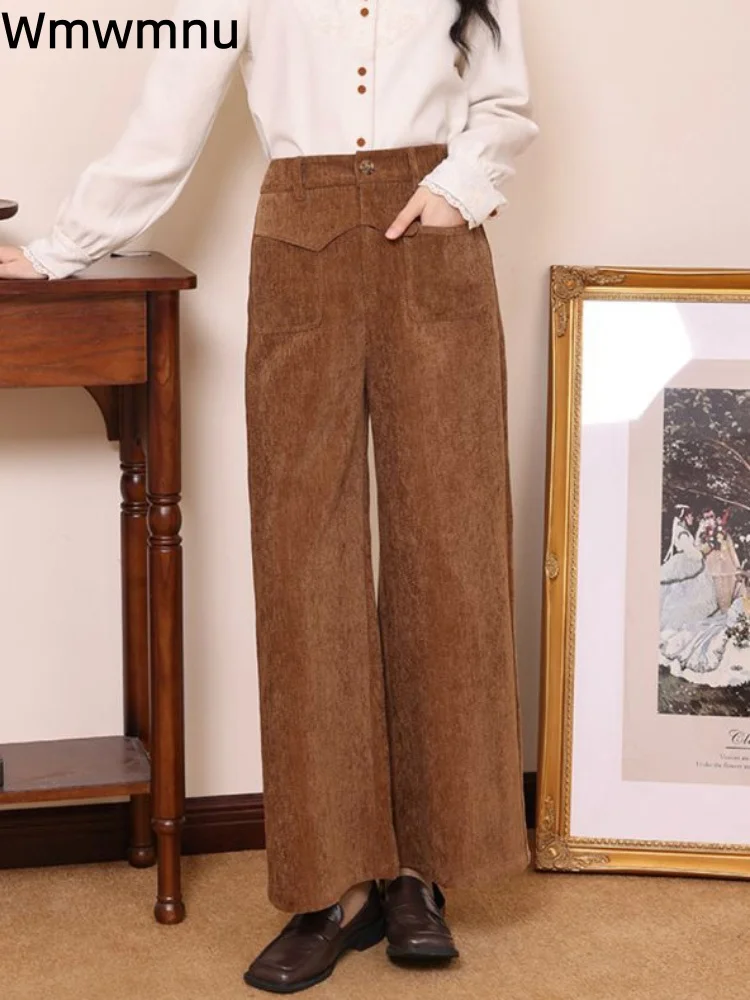 Corduroy Vintage Thickened Warm Pants Women' Casual Fashion Baggy Straight Pantalones High Waisted Wide Leg Loose Trousers
Corduroy Vintage Thickened Warm Pants Women' Casual Fashion Baggy Straight Pantalones High Waisted Wide Leg Loose Trousers