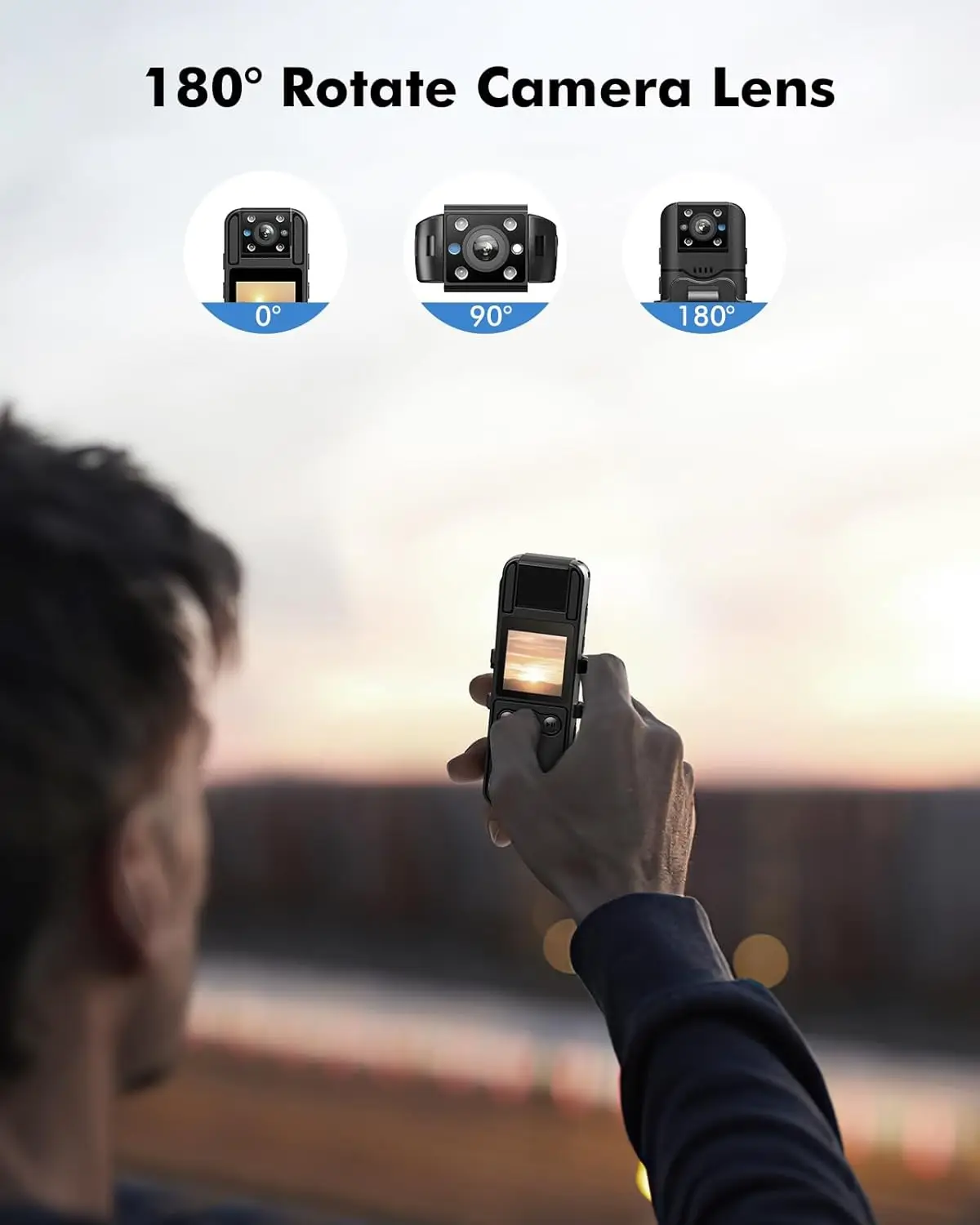 Объемная камера BOBLOV 4K с поворотным объективом, штатив для записи видео, 64 ГБ, в комплекте для мониторинга, носимая видеокамера
Объемная камера BOBLOV 4K с поворотным объективом, штатив для записи видео, 64 ГБ, в комплекте для мониторинга, носимая видеокамера