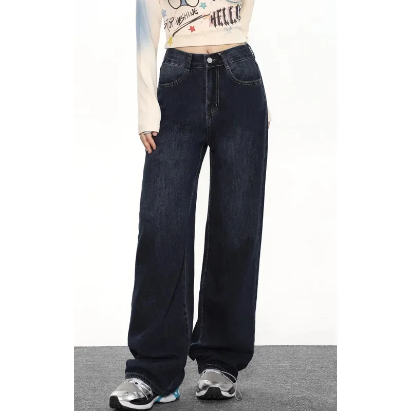 Blue High Waist Women Jeans Chic Design American Fashion Vintage Streetwear Wide Leg Jean Female Trouser Baggy Denim Pants
Blue High Waist Women Jeans Chic Design American Fashion Vintage Streetwear Wide Leg Jean Female Trouser Baggy Denim Pants