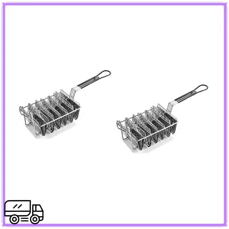 High Quality 2Pcs Taco Fryer Basket, Taco Shell Fryer, Holds Shells Deep Fryer Taco Holders Basket With Grip Handle
High Quality 2Pcs Taco Fryer Basket, Taco Shell Fryer, Holds Shells Deep Fryer Taco Holders Basket With Grip Handle