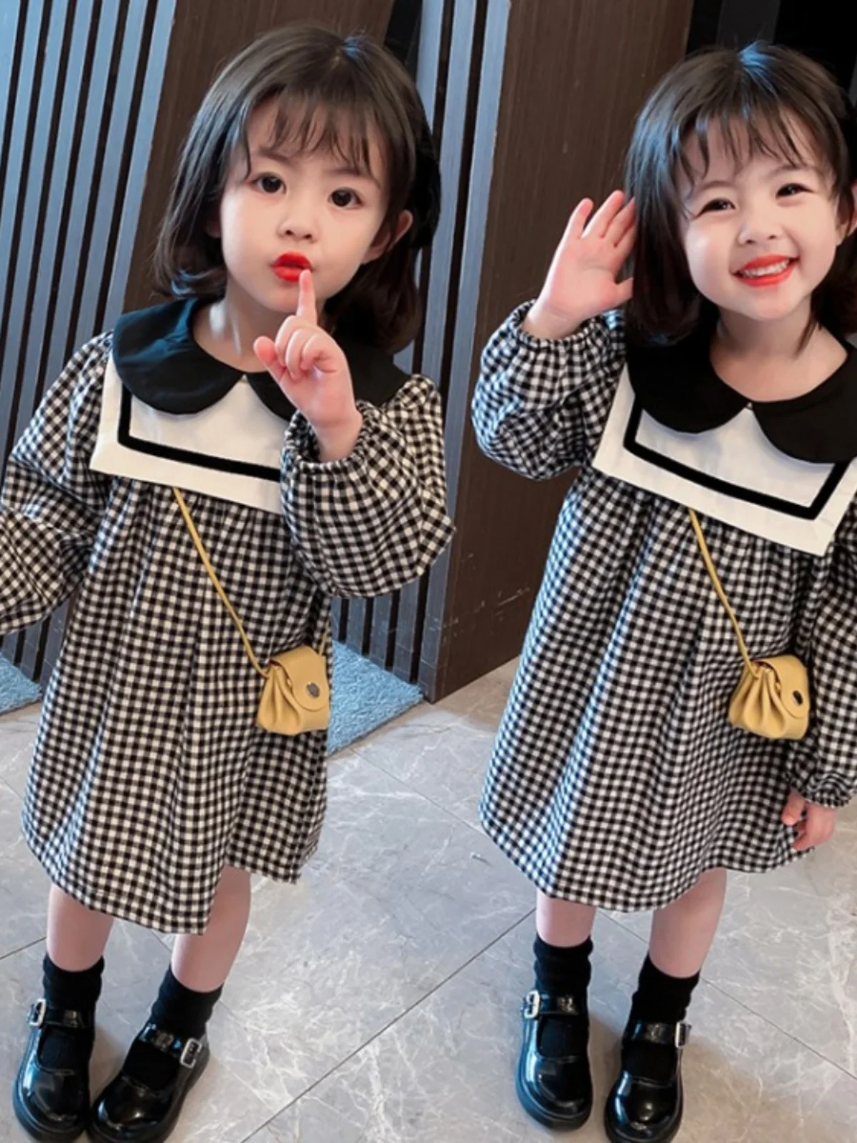 Girls Plaid Long Sleeve Dress Doll Collar Baby Princess Skirt Trendy Clothes Sweet Style Loose Fit Autumn New Arrival
Girls Plaid Long Sleeve Dress Doll Collar Baby Princess Skirt Trendy Clothes Sweet Style Loose Fit Autumn New Arrival