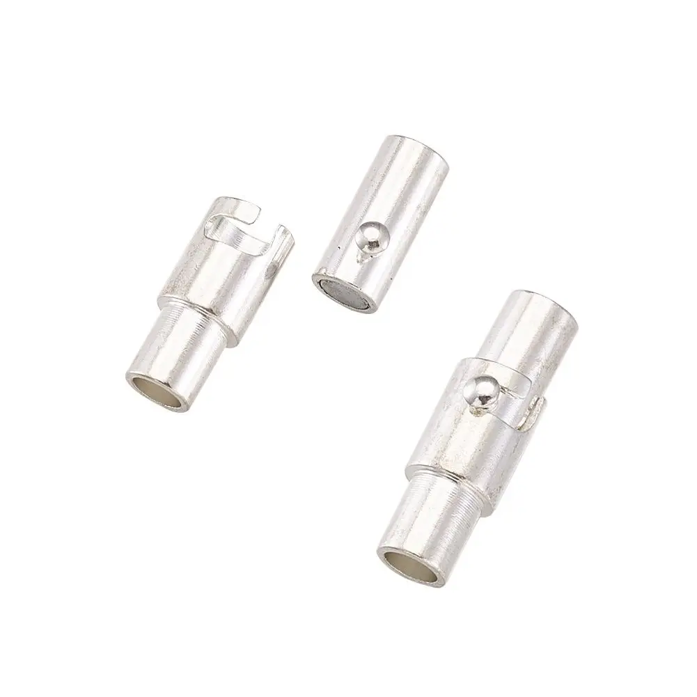 50sets/Lot 15x4mm (0.59"x0.15") Column Brass Magnetic Screw Clasps Silver Color DIY Jewelry Findings Accessories with 3mm Hole
50sets/Lot 15x4mm (0.59"x0.15") Column Brass Magnetic Screw Clasps Silver Color DIY Jewelry Findings Accessories with 3mm Hole