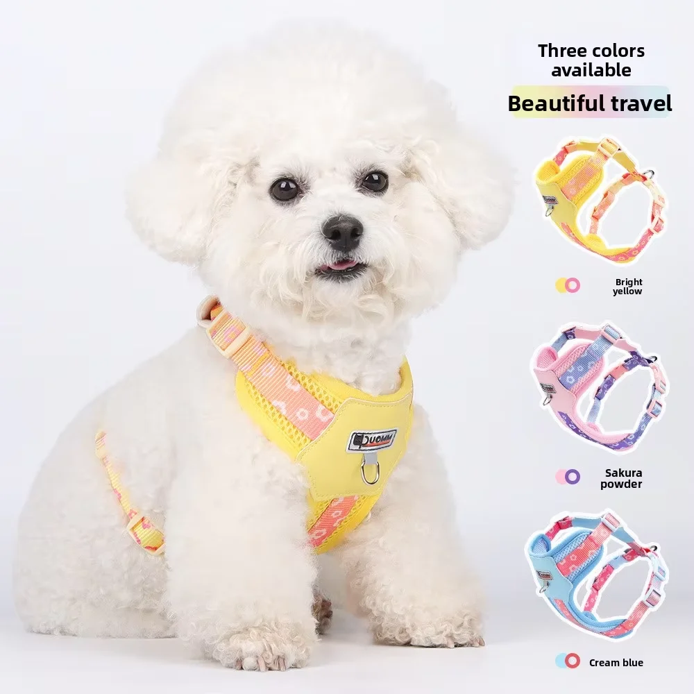 Color Block Breathable Mesh Dog Harness with Handle Soft Lead Pet Collar for Small Dogs Corgi Pomeranian Puppy Walking
Color Block Breathable Mesh Dog Harness with Handle Soft Lead Pet Collar for Small Dogs Corgi Pomeranian Puppy Walking