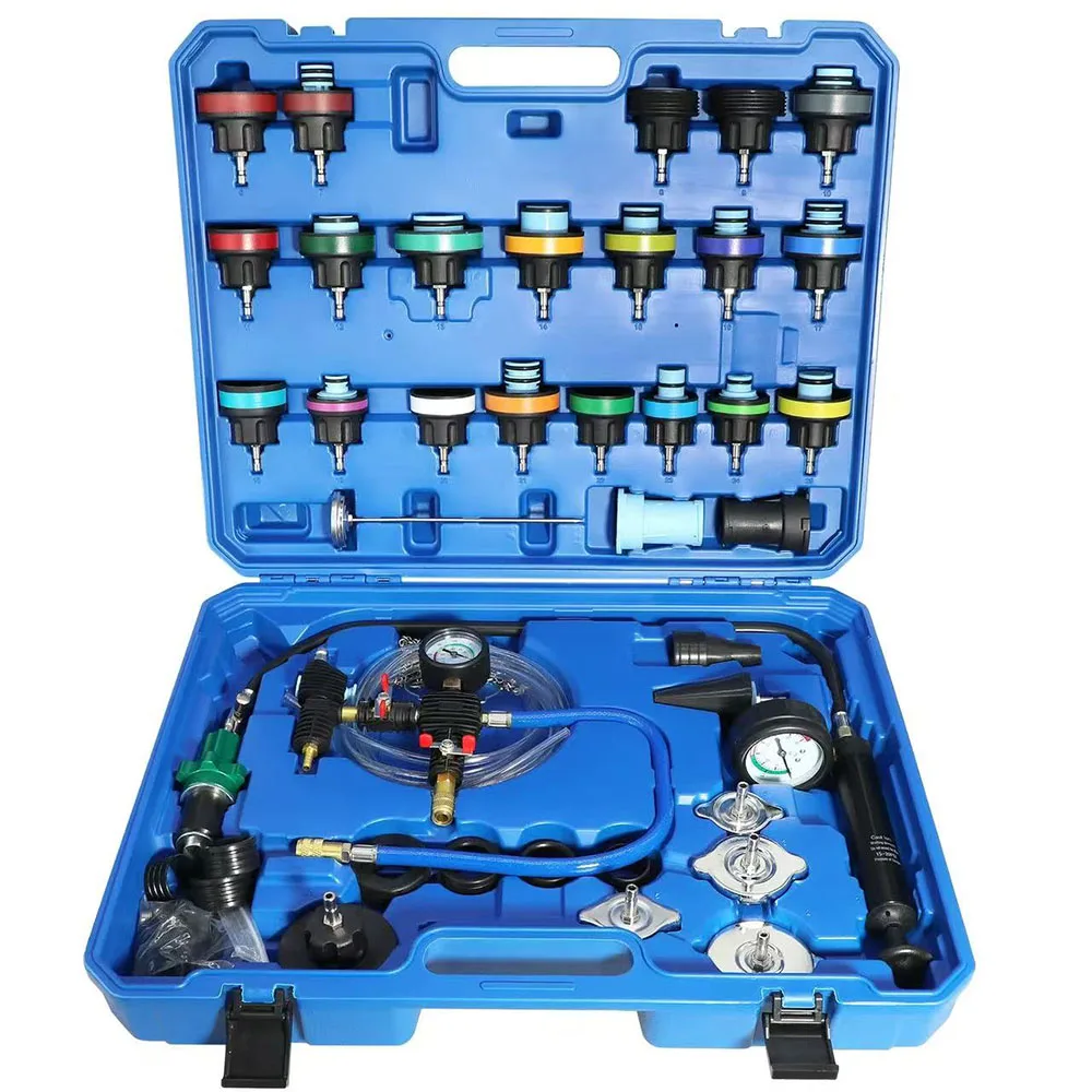 44-Piece Auto Cooling System Pressure Tester Vacuum Refill Kit Radiator Leak Detector Antifreeze Exchange Tool
44-Piece Auto Cooling System Pressure Tester Vacuum Refill Kit Radiator Leak Detector Antifreeze Exchange Tool