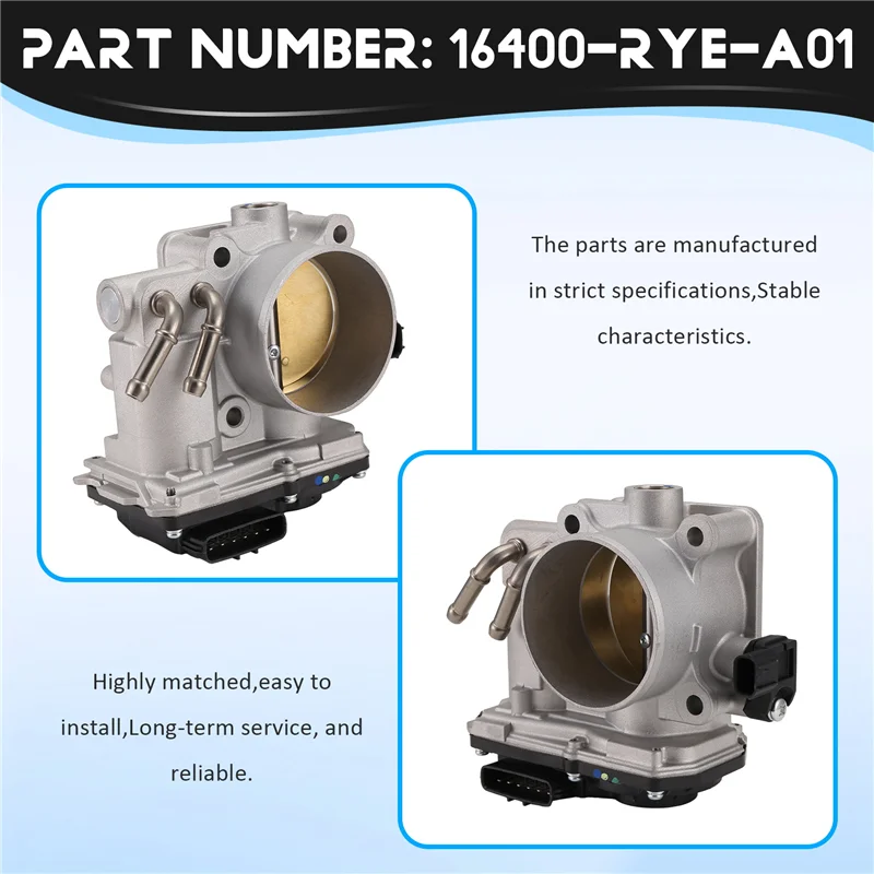 A80X-16400-RYE-A01 Car Throttle Body For Honda Odyssey Pilot Ridgeline Accord 16400-RN0-A01 
A80X-16400-RYE-A01 Car Throttle Body For Honda Odyssey Pilot Ridgeline Accord 16400-RN0-A01