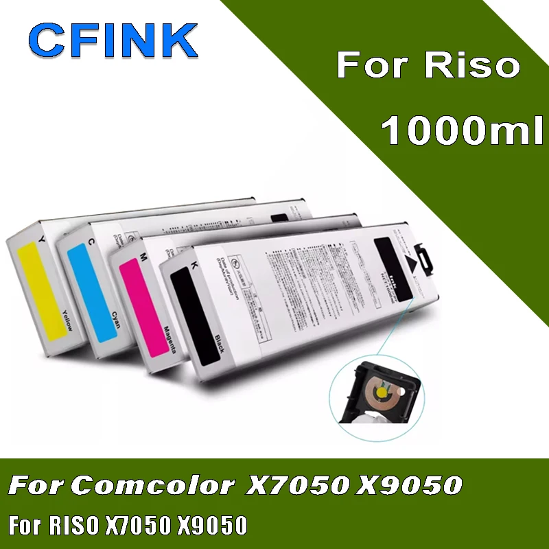 CFINK For RIso X7050 Compatible Ink Cartridge For Riso Comcolor X7050 X9050 Printer With Stable Chip With 1000ML Pigment Ink
CFINK For RIso X7050 Compatible Ink Cartridge For Riso Comcolor X7050 X9050 Printer With Stable Chip With 1000ML Pigment Ink