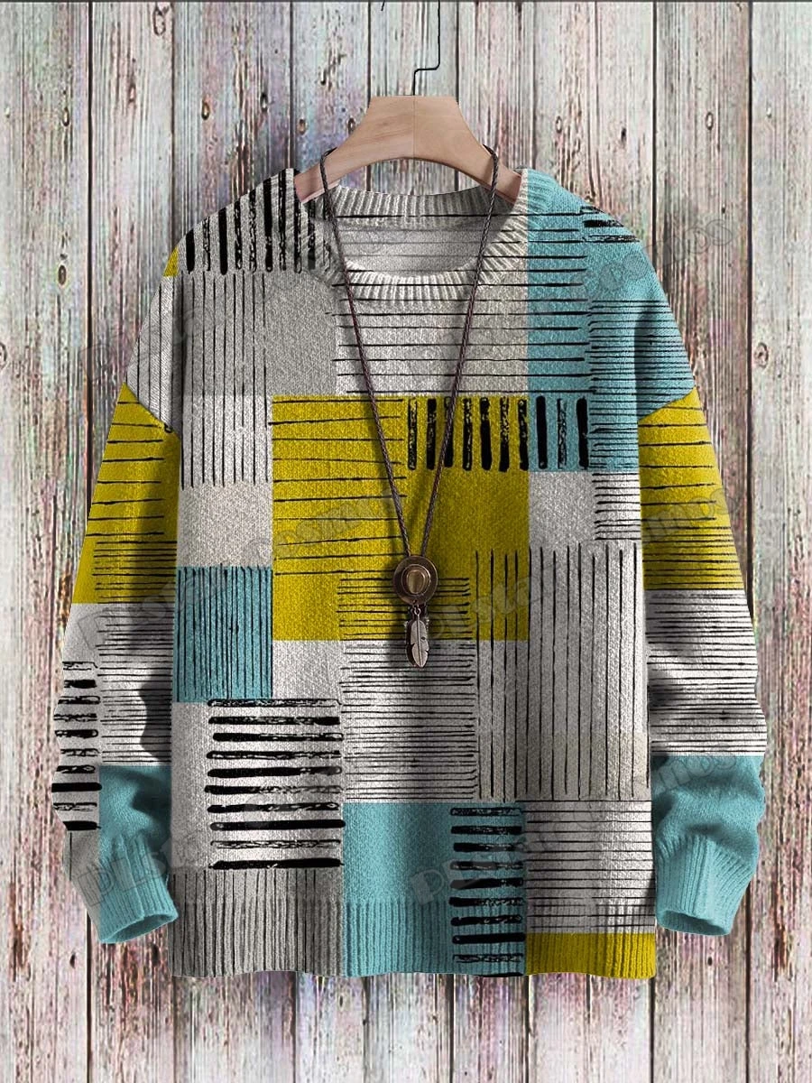 Winter Unisex Casual Knit Pullover Sweater Geometric Line Ethnic Pattern Art 3D Printed Crewneck Knitted Sweaters KMY23
Winter Unisex Casual Knit Pullover Sweater Geometric Line Ethnic Pattern Art 3D Printed Crewneck Knitted Sweaters KMY23