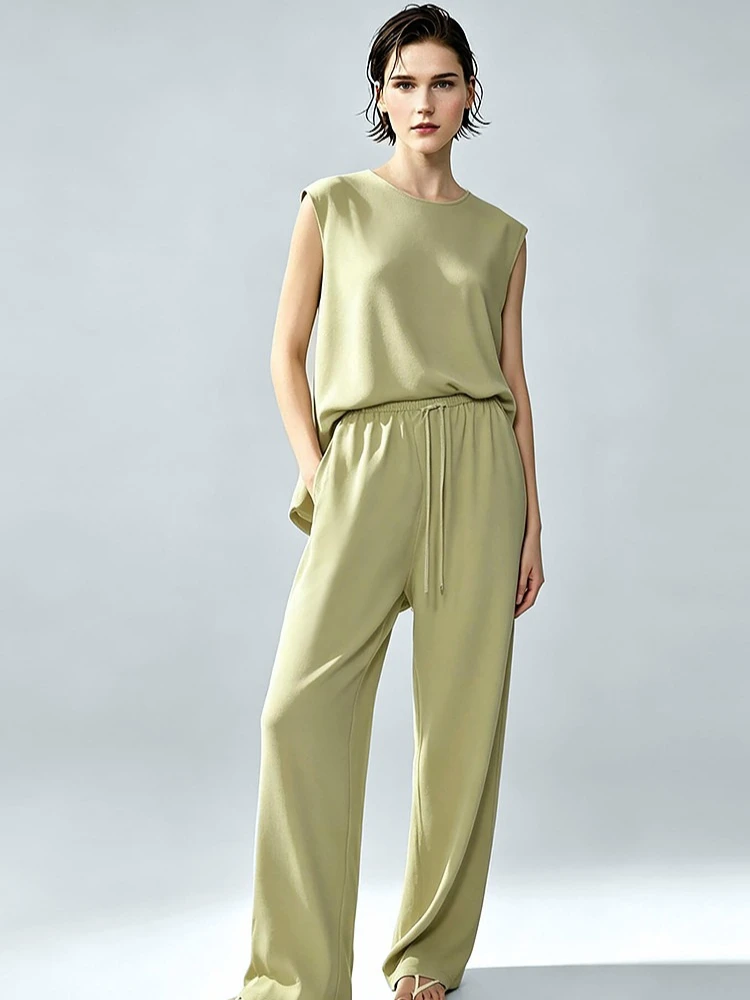 Amii Woman Trousers 2026 Summer New O-Neck Pleated Chiffon Long Dress Separate Casual Flowy Sleeveless Women's Blouse 12652065
Amii Woman Trousers 2026 Summer New O-Neck Pleated Chiffon Long Dress Separate Casual Flowy Sleeveless Women's Blouse 12652065