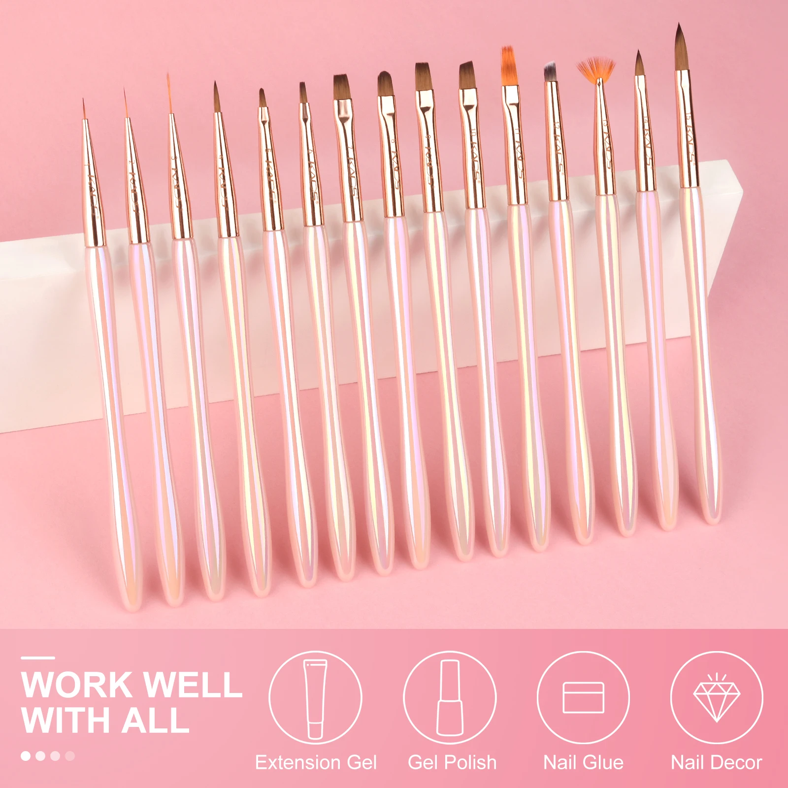 15Pcs/Lot Gel Nail Art Brush Nylon Acrylic Handle Nail Art Liner Brush Kit French Stripe Line Painting Drawing Flower Pen
15Pcs/Lot Gel Nail Art Brush Nylon Acrylic Handle Nail Art Liner Brush Kit French Stripe Line Painting Drawing Flower Pen