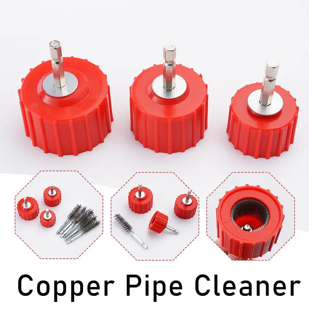 Metal Copper Pipe Cleaner with Brush Steel Bristles Copper Tube Pipe Cleaner Brush for Power Drill Plumbers Tool U1X9
Metal Copper Pipe Cleaner with Brush Steel Bristles Copper Tube Pipe Cleaner Brush for Power Drill Plumbers Tool U1X9