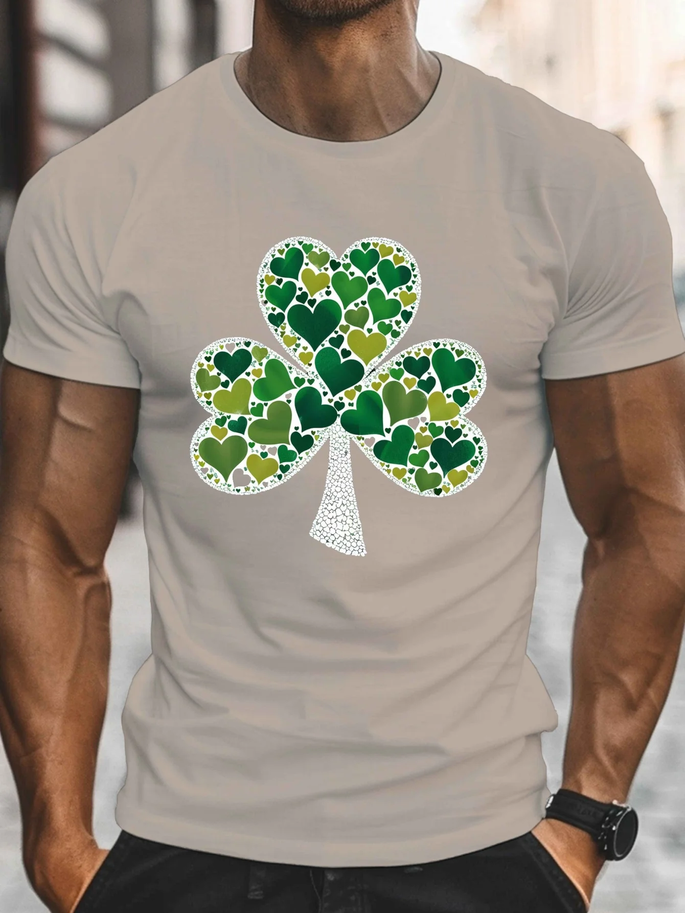 Shamrock Hearts St Patricks Day Graphic Tee Men's Casual Crew Neck Short Sleeve T-Shirt Breathable Knit
Shamrock Hearts St Patricks Day Graphic Tee Men's Casual Crew Neck Short Sleeve T-Shirt Breathable Knit