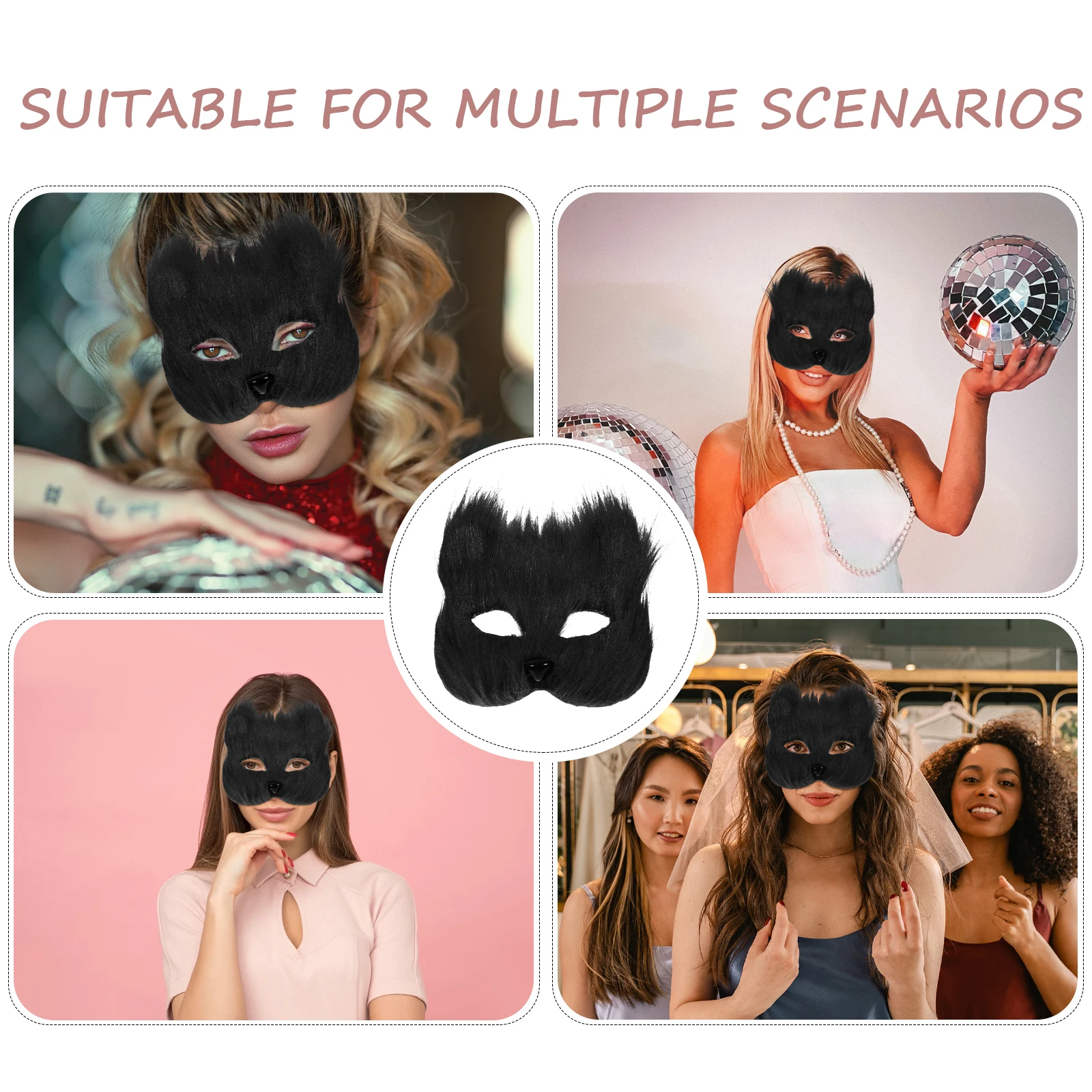 Fox Mask Animal Half Face Masks for Masquerade Halloween Cosplay Black Long Reusable Safe Comfortable Accessories
Fox Mask Animal Half Face Masks for Masquerade Halloween Cosplay Black Long Reusable Safe Comfortable Accessories