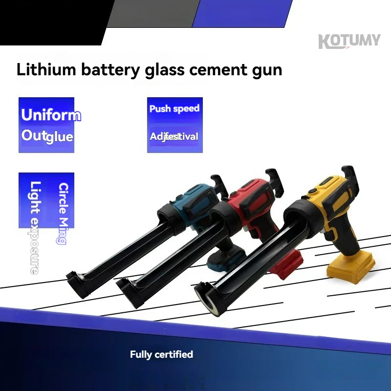 New LED Electric Glass Glue Gun, Lithium Battery Powered Extrusion Glue Gun for Structural Adhesive, Caulking, Filling and Seam
New LED Electric Glass Glue Gun, Lithium Battery Powered Extrusion Glue Gun for Structural Adhesive, Caulking, Filling and Seam