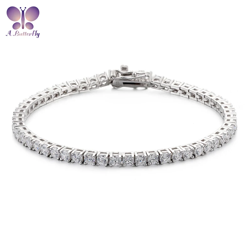 AButterfly High Quality 925 Sterling Silver 3MM Round 5A Simulated Diamond Women's Tennis Bracelet Birthday Gift Fine Jewelry
AButterfly High Quality 925 Sterling Silver 3MM Round 5A Simulated Diamond Women's Tennis Bracelet Birthday Gift Fine Jewelry