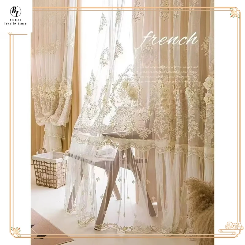 French Luxury Embroider Tulle Curtain for Living Room Blackout Bedroom Double Cream Embossed Lace Elegant Custom Window European
French Luxury Embroider Tulle Curtain for Living Room Blackout Bedroom Double Cream Embossed Lace Elegant Custom Window European
