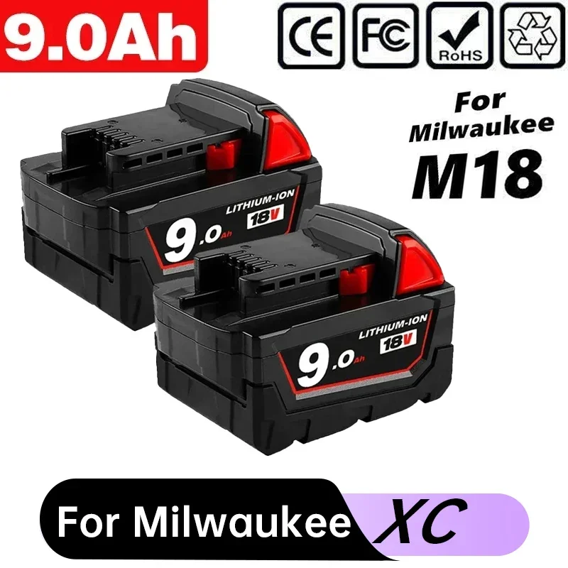 18V 9Ah for Milwaukee M18 Detachable Battery M18B6 XC Li-Ion 48-11-1860 48-11-1852 or Charger 48-11-1850 48-11-1840
18V 9Ah for Milwaukee M18 Detachable Battery M18B6 XC Li-Ion 48-11-1860 48-11-1852 or Charger 48-11-1850 48-11-1840