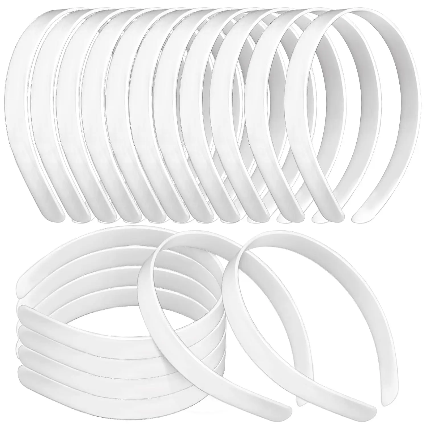 50PCS Plain Plastic Headbands for Girls No Teeth DIY Hair Accessories, White
50PCS Plain Plastic Headbands for Girls No Teeth DIY Hair Accessories, White