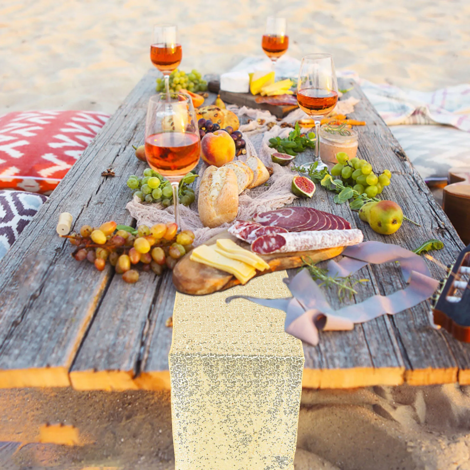 Luxury Golden Sequin Table Runner Strong Polyester Material for Wedding Birthday Party Dining Table Decoration Cloth
Luxury Golden Sequin Table Runner Strong Polyester Material for Wedding Birthday Party Dining Table Decoration Cloth