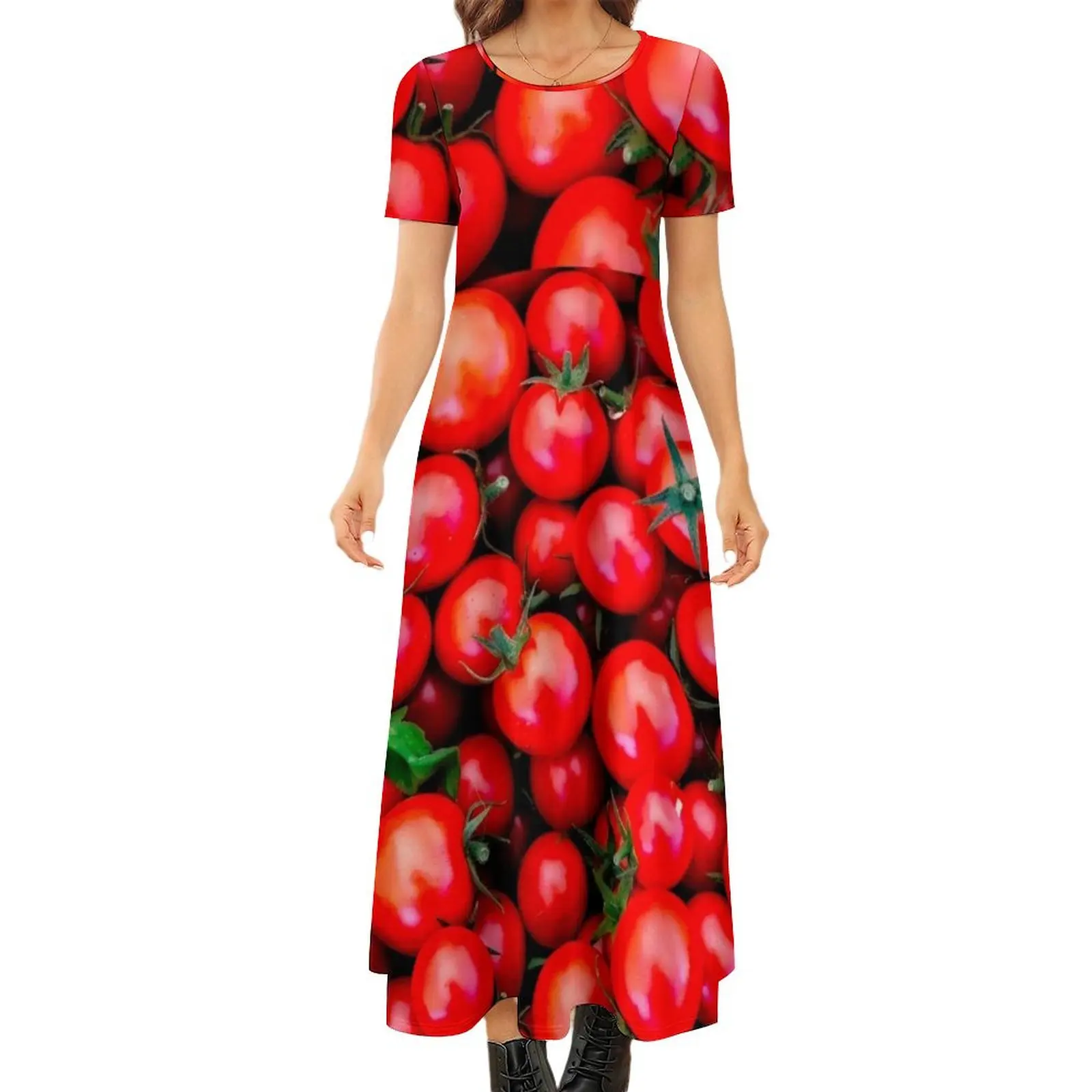 Garden Tomatoes 3 Round Neck Short Sleeve Dress chic and elegant evening dress summer dress Women dresses summer Beachwear
Garden Tomatoes 3 Round Neck Short Sleeve Dress chic and elegant evening dress summer dress Women dresses summer Beachwear