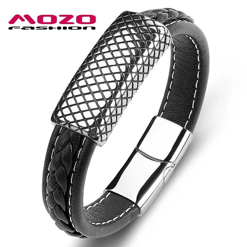 Leather Bracelets for Men, Checkered Pattern Jewelry, Classic Format Bangles, Stainless Steel, Simple, Collocation, Fashion Gift
Leather Bracelets for Men, Checkered Pattern Jewelry, Classic Format Bangles, Stainless Steel, Simple, Collocation, Fashion Gift