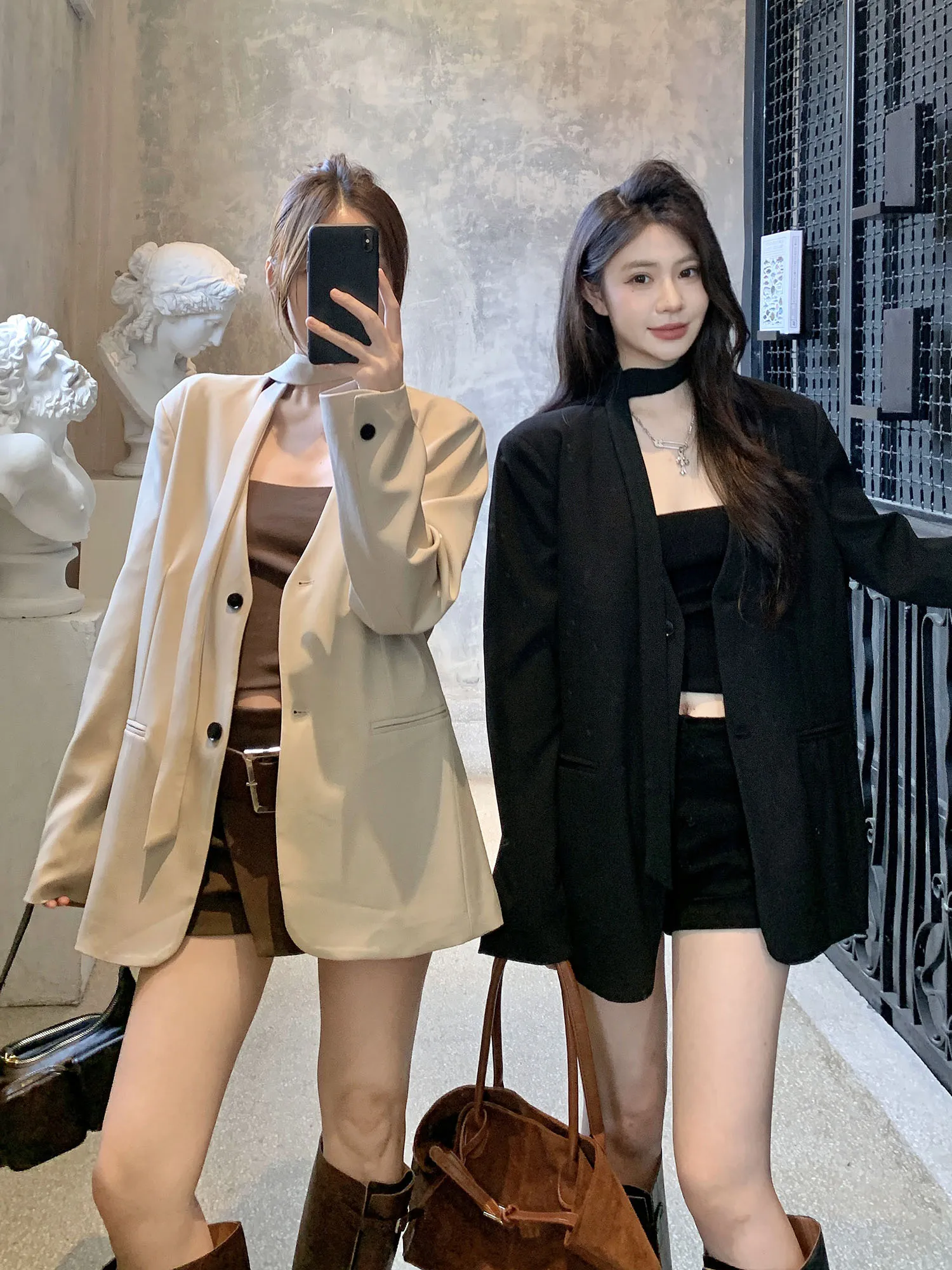 Ele ey Women's Suit Jaet Slim Fit with Sa Loose Sle Early Autumn High-End Sensation Slimming Effectiven
Ele ey Women's Suit Jaet Slim Fit with Sa Loose Sle Early Autumn High-End Sensation Slimming Effectiven