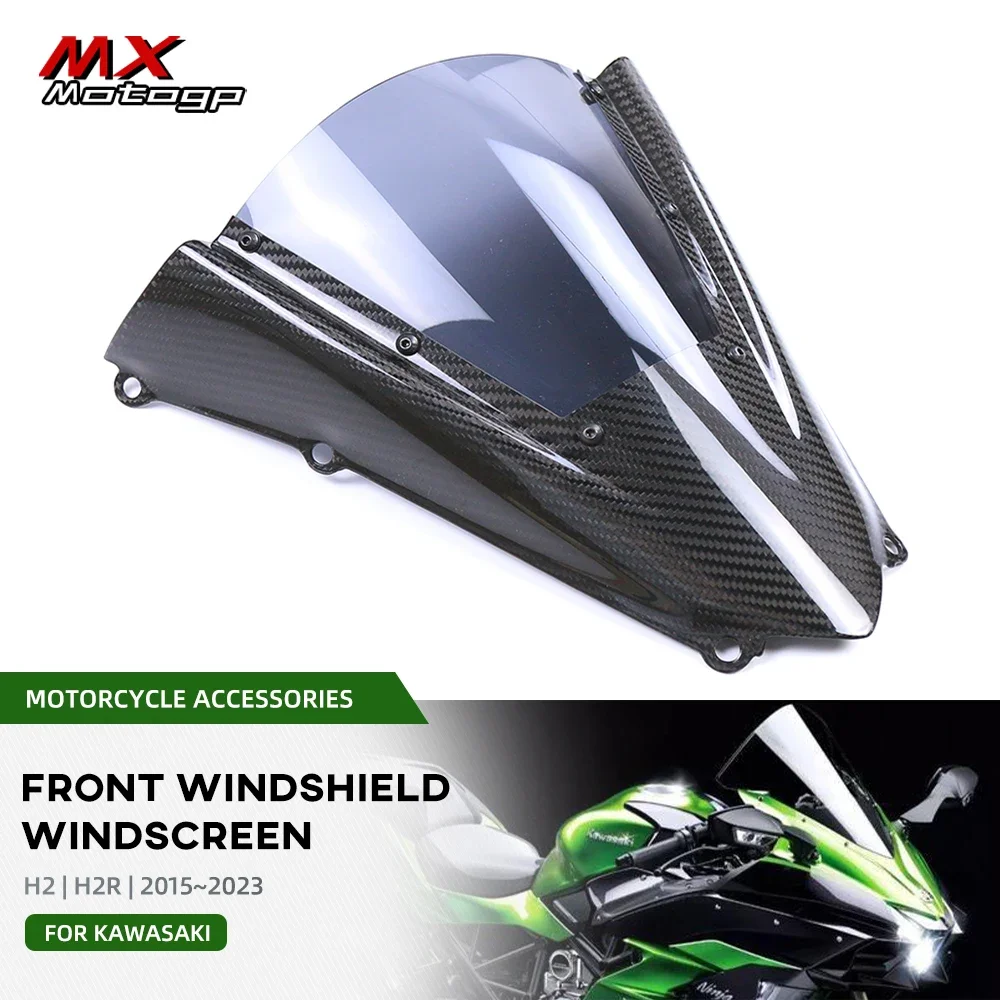 For KAWASAKI NINJA H2 H2R 2015+ Wind Shield Windscreen Full Carbon Fiber Motorcycle Accessories Wind Deflectors Fairing Kit
For KAWASAKI NINJA H2 H2R 2015+ Wind Shield Windscreen Full Carbon Fiber Motorcycle Accessories Wind Deflectors Fairing Kit