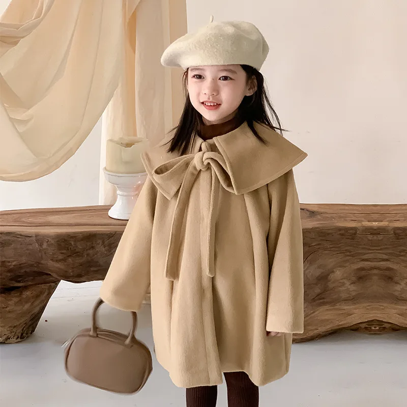 Girls Khaki Wool Coat Children 2024 New Autumn Winter Fashion Simple Casual Fleece Thick Coat Korean Simple Style Clothes Top
Girls Khaki Wool Coat Children 2024 New Autumn Winter Fashion Simple Casual Fleece Thick Coat Korean Simple Style Clothes Top