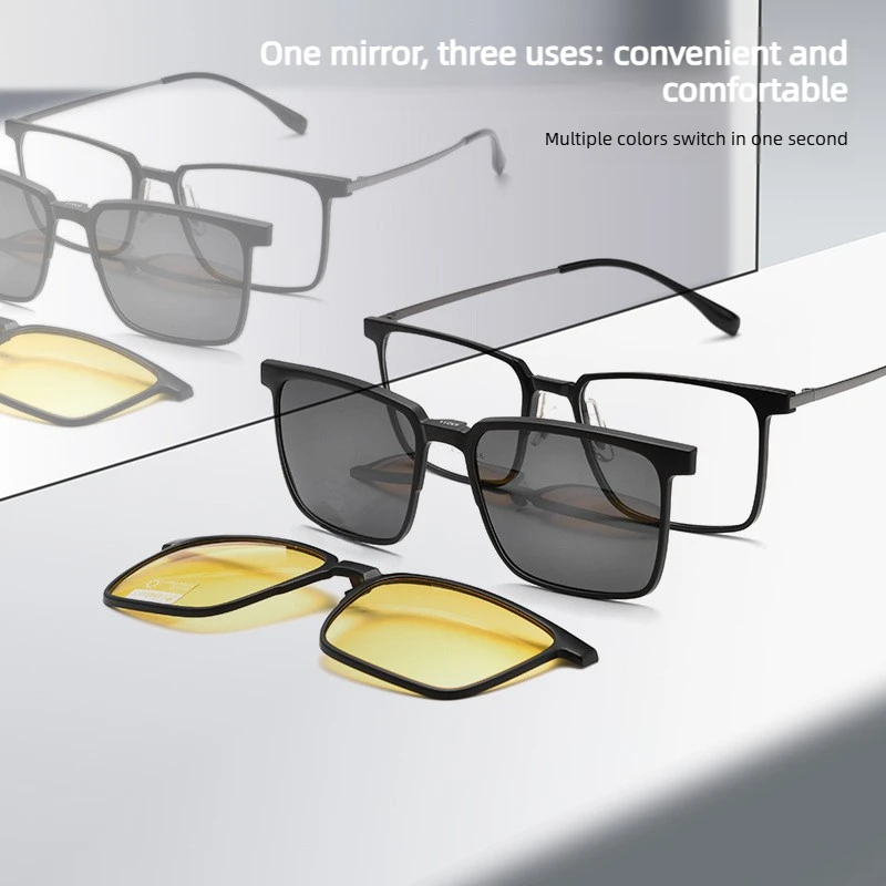 New Aluminum Magnesium Magnetic Square Myopia Glasses Men's Sunglasses Ultra Light Titanium Driving Anti Glare Sun Glasses UV400
New Aluminum Magnesium Magnetic Square Myopia Glasses Men's Sunglasses Ultra Light Titanium Driving Anti Glare Sun Glasses UV400