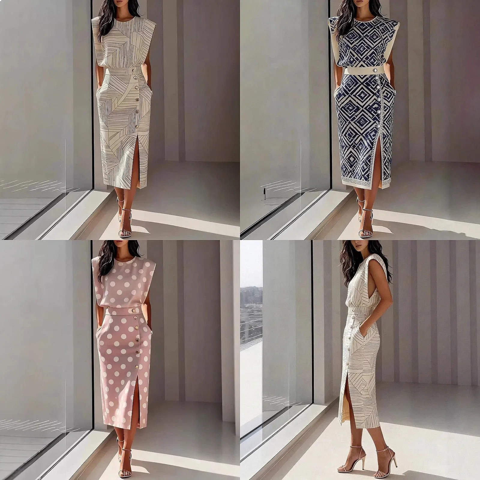 Summer Printed Sleeveless Top Split Midi Skirt Matching Set Women's Fashion Jumpsuit Playsuit Tee Blouse
Summer Printed Sleeveless Top Split Midi Skirt Matching Set Women's Fashion Jumpsuit Playsuit Tee Blouse
