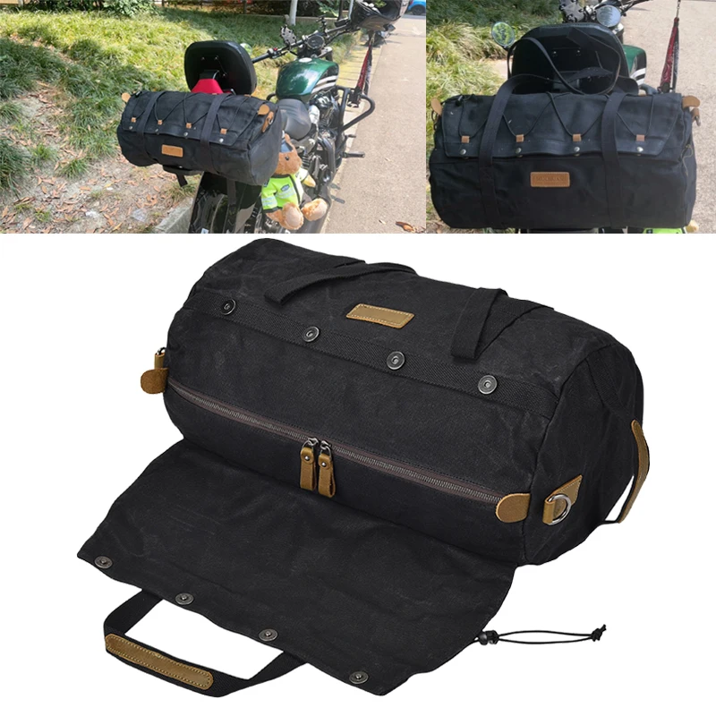 Motorcycle Seat Bag Portable Canvas Storage Bike Rear Backpack Hangable Waterproof Retro Motorcycle Bags For Back Seat With
Motorcycle Seat Bag Portable Canvas Storage Bike Rear Backpack Hangable Waterproof Retro Motorcycle Bags For Back Seat With