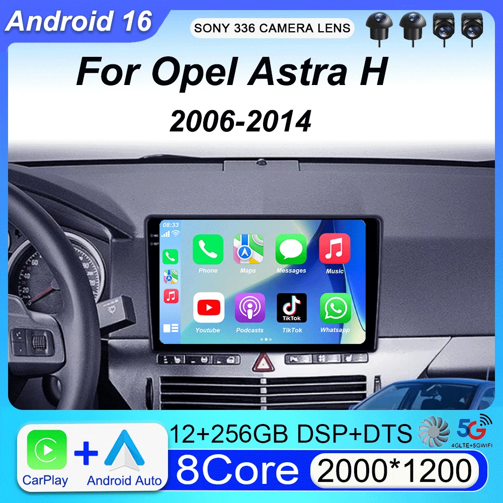 For Opel Astra H 2006 - 2014 Carplay Auto 4G+WIFI GPS Car Radio Navigation Android 15 Multimedia Video Player Stereo BT
For Opel Astra H 2006 - 2014 Carplay Auto 4G+WIFI GPS Car Radio Navigation Android 15 Multimedia Video Player Stereo BT
