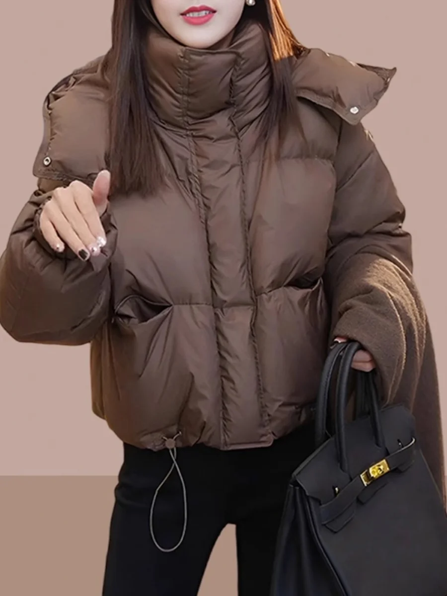 Women's Thickened Short Cotton Jacket Autumn Winter New Style Durable Polyester Fabric Zipper Closure Long Sleeve Pure Color
Women's Thickened Short Cotton Jacket Autumn Winter New Style Durable Polyester Fabric Zipper Closure Long Sleeve Pure Color