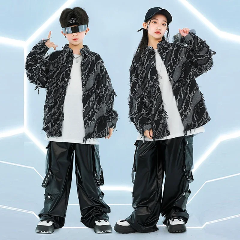 Jazz Dance Children Clothing Boys Black Hip Hop Shirt Shuffle Pants Girls Street Dance Costume Dancer Stage Outfits
Jazz Dance Children Clothing Boys Black Hip Hop Shirt Shuffle Pants Girls Street Dance Costume Dancer Stage Outfits