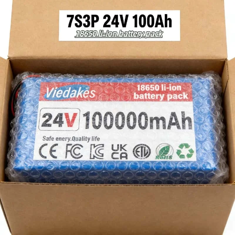 High - Efficiency7S3P 24V 100Ah 18650 Lithium Battery Pack High Capacity Deep Cycle for Electric Scooter Wheelchair RV Camping
High - Efficiency7S3P 24V 100Ah 18650 Lithium Battery Pack High Capacity Deep Cycle for Electric Scooter Wheelchair RV Camping