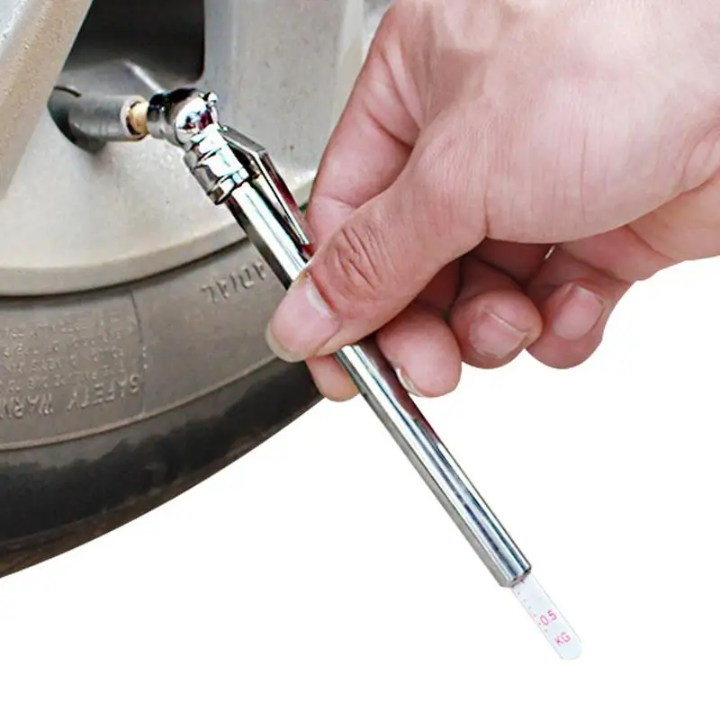 Portable Silver Car Styling Pressure Gauge 5-50 PSI Durable Pen Shape Tire/Tyre Air Pressure Test Meter
Portable Silver Car Styling Pressure Gauge 5-50 PSI Durable Pen Shape Tire/Tyre Air Pressure Test Meter