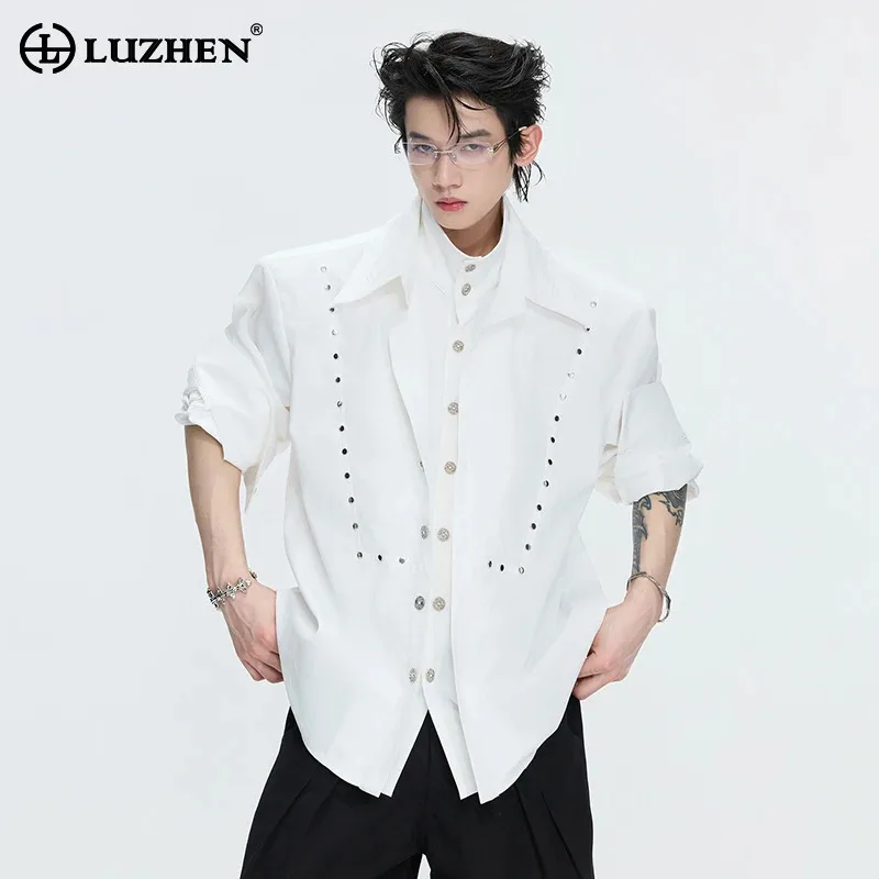 LUZHEN 2026 Spring New Rivet Metal Decorate Patchwork Design Long Sleeve Handsome Shirts Men's Trendy Shoulder Pad Tops JY6489
LUZHEN 2026 Spring New Rivet Metal Decorate Patchwork Design Long Sleeve Handsome Shirts Men's Trendy Shoulder Pad Tops JY6489