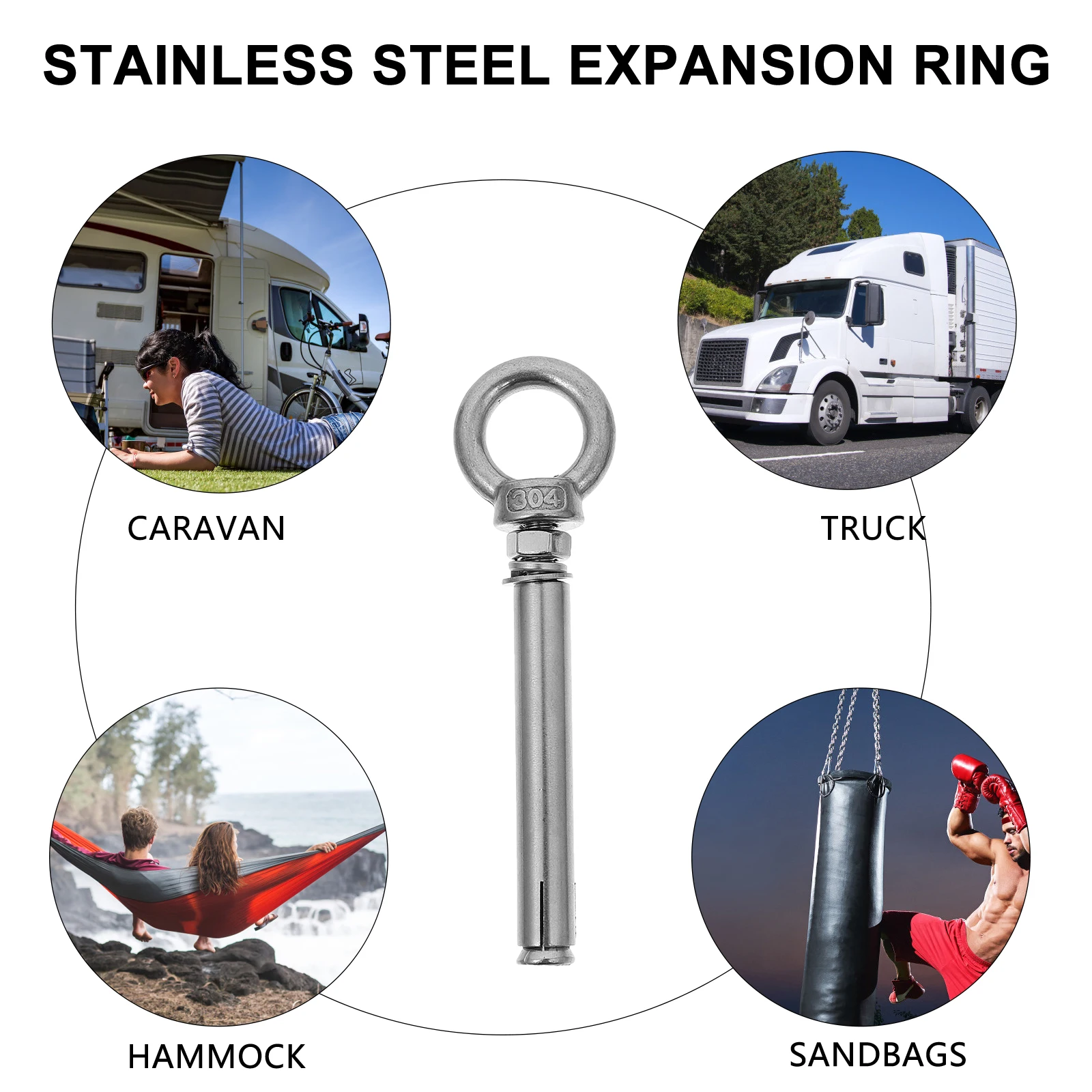 5 Pcs 304 Stainless Steel Expansion Eyebolt M6X80 Home Hardwares Lifting Parts Rustproof Ring Bolts Fastener Screw Powerful
5 Pcs 304 Stainless Steel Expansion Eyebolt M6X80 Home Hardwares Lifting Parts Rustproof Ring Bolts Fastener Screw Powerful