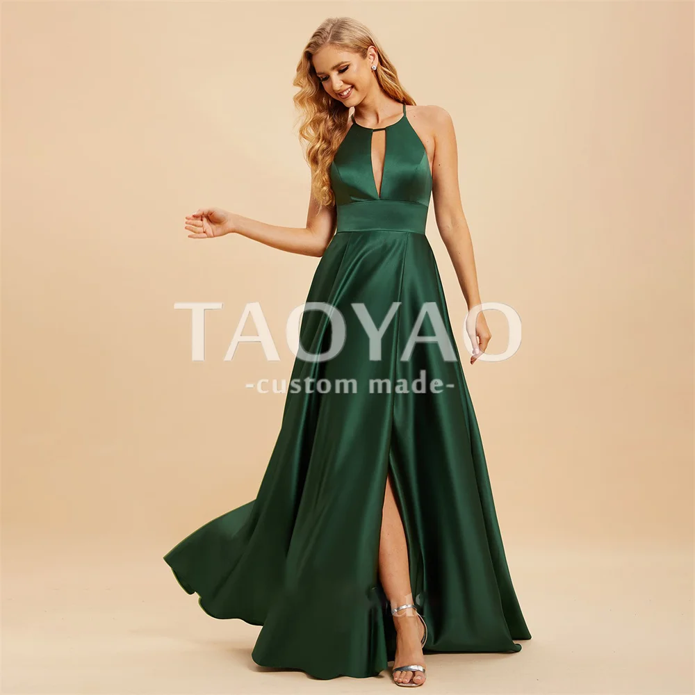 Simple A-line Wedding Dresses High Neck Floor-Length Satin Bride Dresses Sleeveless Wedding Dresses For Woman Robe De Mariée
Simple A-line Wedding Dresses High Neck Floor-Length Satin Bride Dresses Sleeveless Wedding Dresses For Woman Robe De Mariée