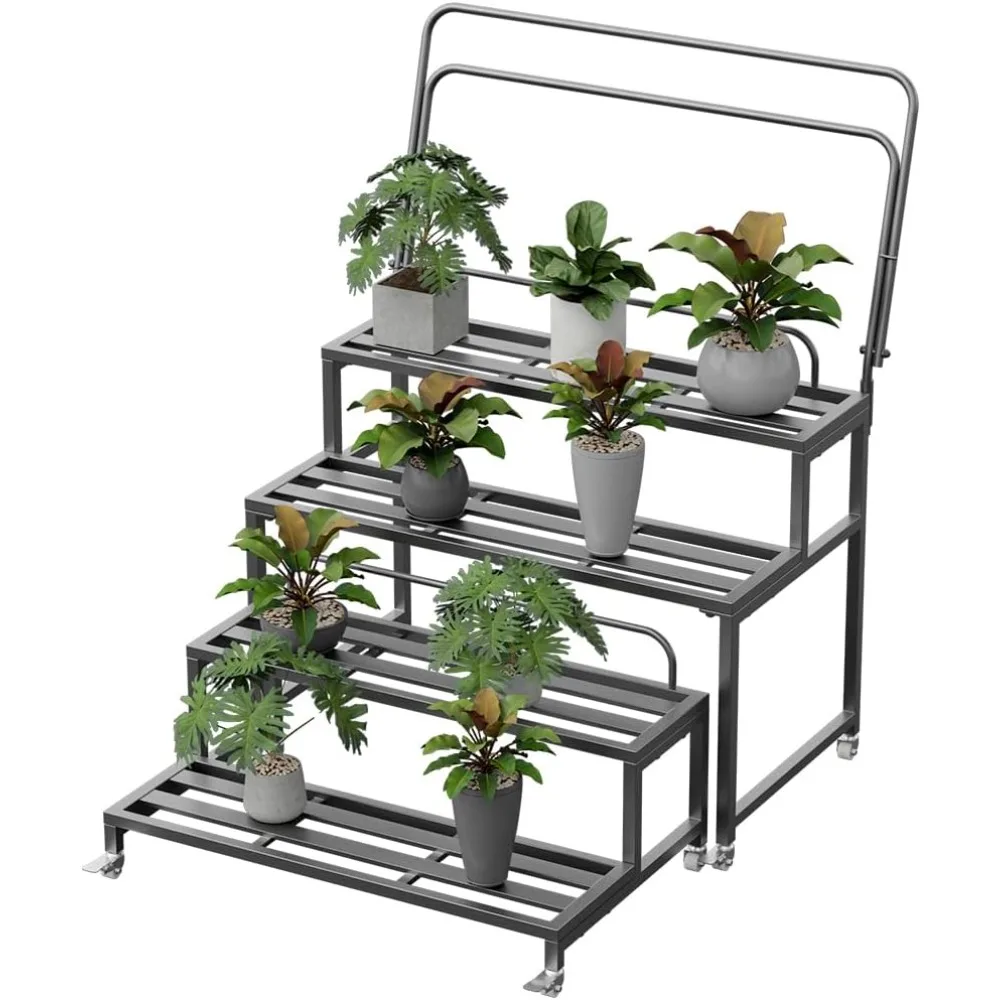 Metal Plant Stand for Outdoor Indoor, 4-Tier Aluminum Plant Stands, Multiple Plants Shelf with Universal Wheel, Flowers Pot Hold
Metal Plant Stand for Outdoor Indoor, 4-Tier Aluminum Plant Stands, Multiple Plants Shelf with Universal Wheel, Flowers Pot Hold