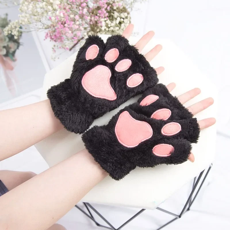 Lovely Plush Cat Claw Paw Gloves Plush Mittens Warm Soft Plush Short Fingerless Fluffy Bear Gloves Costume Half Finger Gloves
Lovely Plush Cat Claw Paw Gloves Plush Mittens Warm Soft Plush Short Fingerless Fluffy Bear Gloves Costume Half Finger Gloves