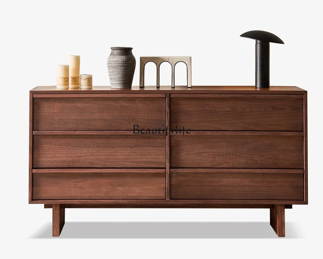 LSolid wood chest, bedroom storage cabinet, Nordic poplar simple 6 drawers 
LSolid wood chest, bedroom storage cabinet, Nordic poplar simple 6 drawers