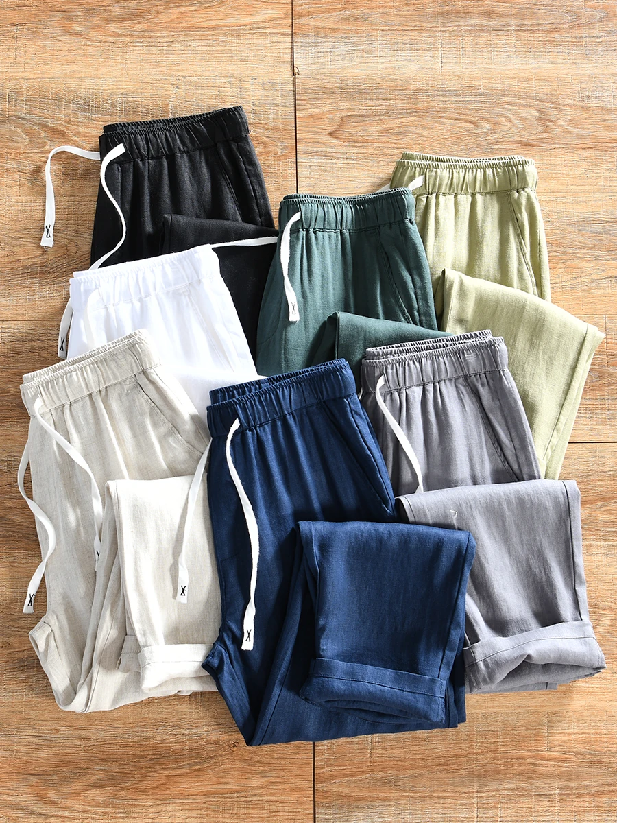 Men's Summer Casual Pants Straight Leg Linen 100% Breathable Sweat Absorbent Vintage Waist Elastic Loose Fit Long Trousers
Men's Summer Casual Pants Straight Leg Linen 100% Breathable Sweat Absorbent Vintage Waist Elastic Loose Fit Long Trousers
