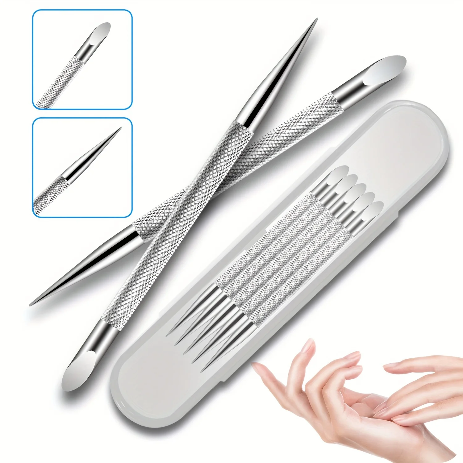 1/5pcs Professional Cuticle Pusher - Double-Ended Stainless Steel Tool for Gentle Cuticle Removal, Best Gift, DUANGDUANGBIU
1/5pcs Professional Cuticle Pusher - Double-Ended Stainless Steel Tool for Gentle Cuticle Removal, Best Gift, DUANGDUANGBIU