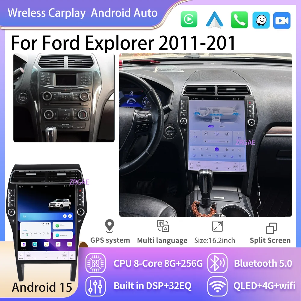 16.2” Android 15 Carplay Tesla Screen For Ford Explorer 2011-2019 Car Radio Multimedia Video Player GPS Navigation Stereo BT 4G
16.2” Android 15 Carplay Tesla Screen For Ford Explorer 2011-2019 Car Radio Multimedia Video Player GPS Navigation Stereo BT 4G