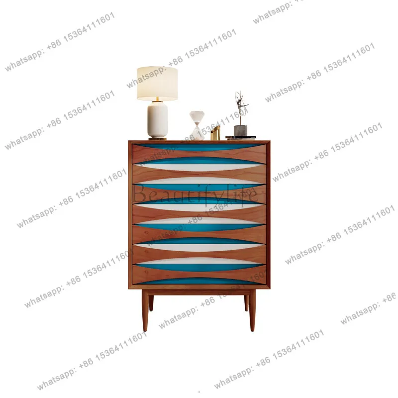 French retro solid wood chest of drawers, antique storage, living room entrance side cabinet
French retro solid wood chest of drawers, antique storage, living room entrance side cabinet