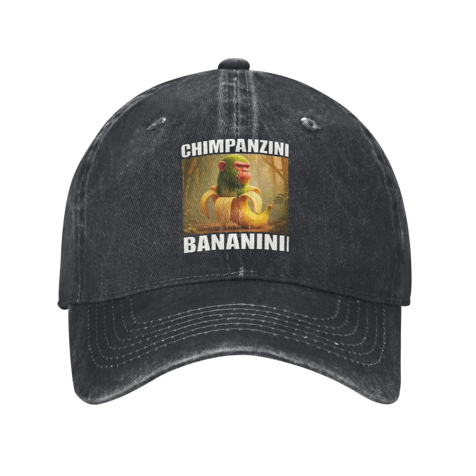 Vintage Chimpanzini Bananini Italian Brainrot Baseball Cap for Men Women Denim Washed Snapback Cap Outdoor Running Golf Fit Cap
Vintage Chimpanzini Bananini Italian Brainrot Baseball Cap for Men Women Denim Washed Snapback Cap Outdoor Running Golf Fit Cap
