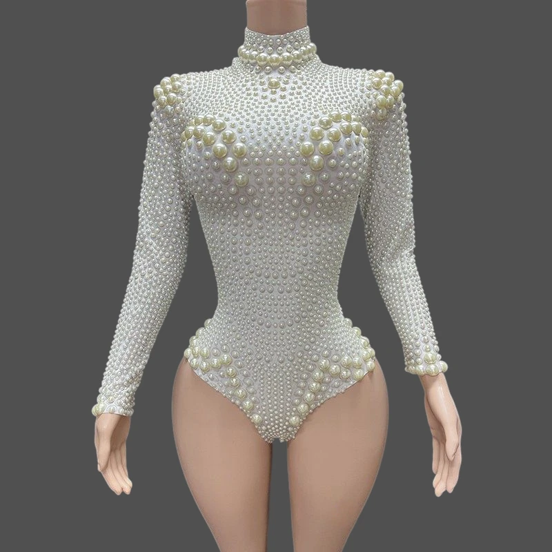 Женское платье для особых случаев, белое, с жемчужными вставками, с длинными рукавами, из спандекса, боди для певиц, танцовщиц, для вечеринок и выступлений
Женское платье для особых случаев, белое, с жемчужными вставками, с длинными рукавами, из спандекса, боди для певиц, танцовщиц, для вечеринок и выступлений